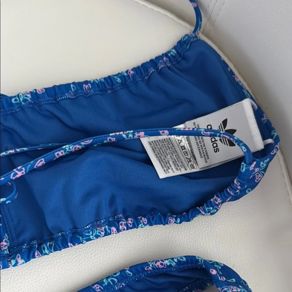 Adidas Kseniaschnaider Floral Blue Bikini Set. NWT - Picture 5 of 8